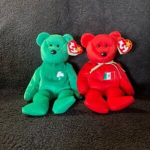 Ty Beanie Babies Erin and Osito Bears